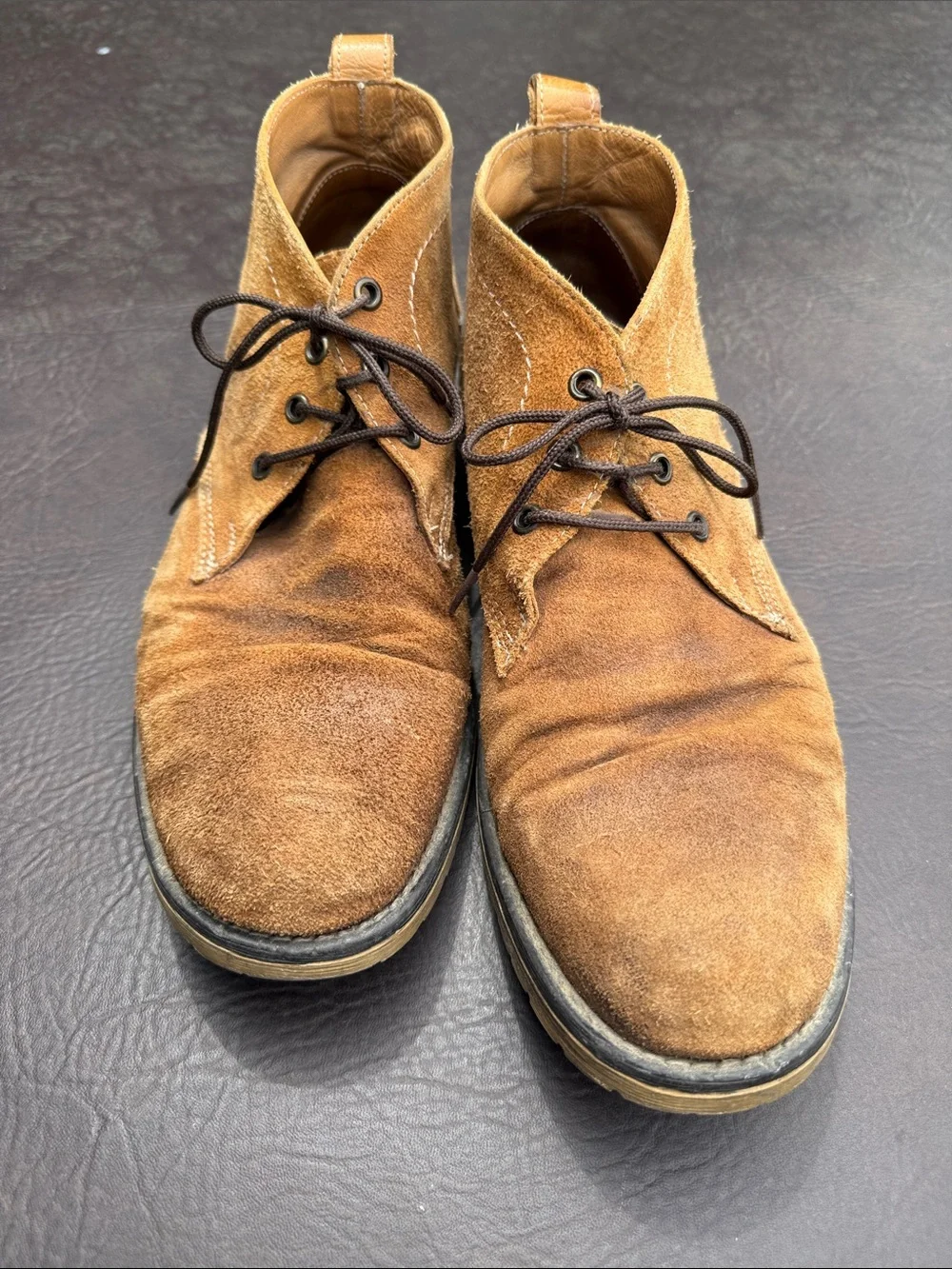 Bed Stu 10 Suede Chukka Boots in Tan Brown edgy